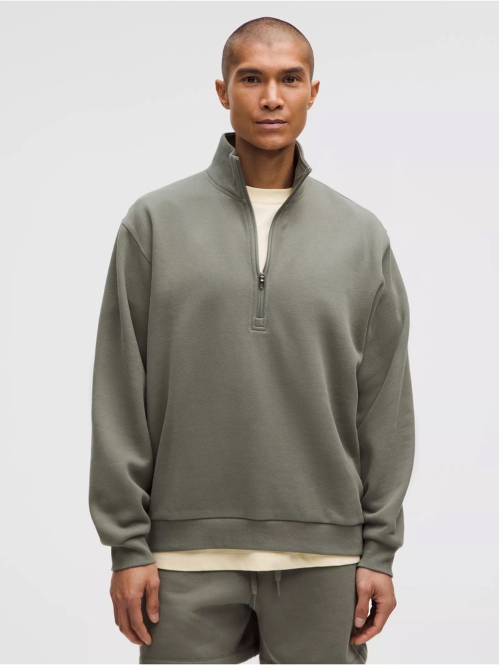 Lululemon Steady State Half-Zip in Grey Sage